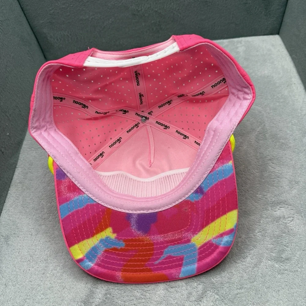 Noonan Golf Hot Pink Rope Snapback Hat Perforated Performance Cap Multicolor